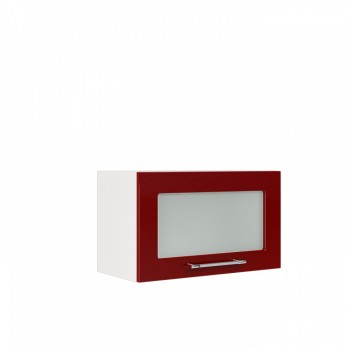 Бруклин ШВГС 600 Шкаф верхний горизонтальный со стеклом (Бетон белый/корпус Белый) в Олёкминске - olyokminsk.mebel54.com | фото