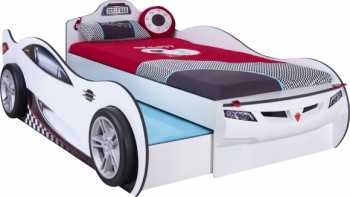 CARBED Кровать-машина Coupe с выдвижной кроватью White 20.03.1310.00 в Олёкминске - olyokminsk.mebel54.com | фото
