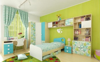 Детская комната Твит (Белый/Зеленый/корпус Клен) в Олёкминске - olyokminsk.mebel54.com | фото