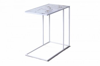 Журнальный столик Stone 018 (Прямоугольный) Металл/Керамика 500 Белый в Олёкминске - olyokminsk.mebel54.com | фото