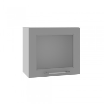 Капри ВПГС 500 шкаф верхний горизонтальный со стеклом высокий (Липа пепел/корпус Серый) в Олёкминске - olyokminsk.mebel54.com | фото