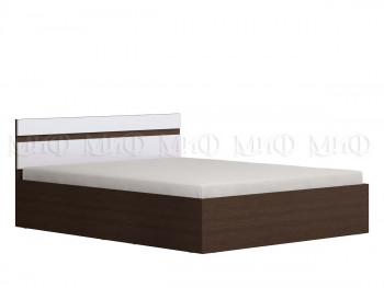 Ким кровать с подъемным механизмом 1,4 (Венге/белый глянец) в Олёкминске - olyokminsk.mebel54.com | фото