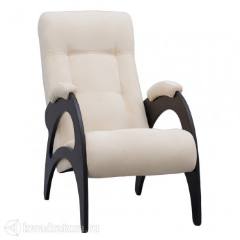 Кресло для отдыха Неаполь Модель 9 без лозы (Венге-эмаль/Ткань Ваниль Verona Vanilla) в Олёкминске - olyokminsk.mebel54.com | фото