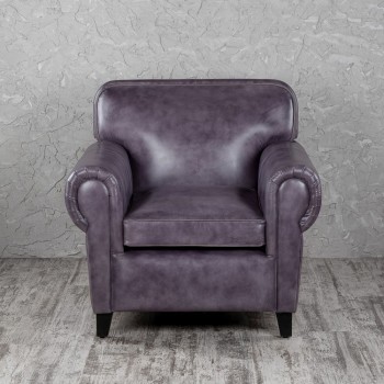 Кресло кожаное Элегант (Фиолетовый) в Олёкминске - olyokminsk.mebel54.com | фото