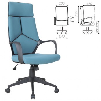 Кресло офисное BRABIX Prime EX-515 (голубая ткань) в Олёкминске - olyokminsk.mebel54.com | фото