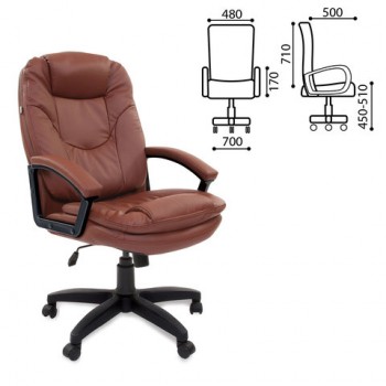 Кресло офисное BRABIX Trend EX-568 (коричневый) в Олёкминске - olyokminsk.mebel54.com | фото