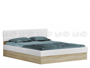 Кровать 1,4 спальня Фортуна (Дуб сонома/белый глянец) в Олёкминске - olyokminsk.mebel54.com | фото