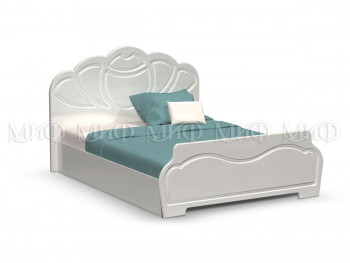 Кровать 1,4м Гармония (Белый/Белый глянец) в Олёкминске - olyokminsk.mebel54.com | фото