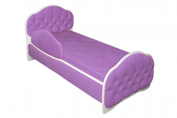 Кровать 160 Гармония 67 Светло-фиолетовый (мягкий бортик) в Олёкминске - olyokminsk.mebel54.com | фото