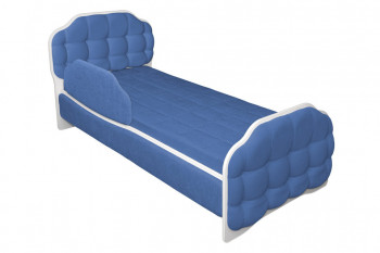 Кровать 170 Атлет 29 Синий (мягкий бортик) в Олёкминске - olyokminsk.mebel54.com | фото