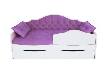 Кровать 170 серии Иллюзия Лайт 1 ящик 32 Фиолетовый (подушки) в Олёкминске - olyokminsk.mebel54.com | фото