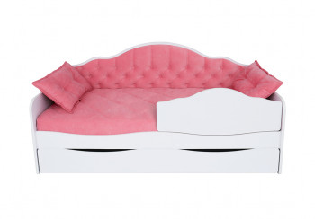 Кровать 170 серии Иллюзия Лайт 1 ящик 89 Розовый (подушки) в Олёкминске - olyokminsk.mebel54.com | фото
