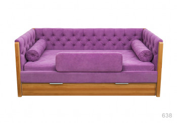 Кровать 180 серии Леди + ящик 32 Фиолетовый (мягкий бортик/подушка валик) в Олёкминске - olyokminsk.mebel54.com | фото