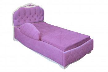 Кровать 190 Гармония Lux 67 Светло-фиолетовый (мягкий бортик) в Олёкминске - olyokminsk.mebel54.com | фото