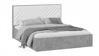 Кровать без ПМ «Хилтон» Тип 1 Ателье светлый/Белый в Олёкминске - olyokminsk.mebel54.com | фото