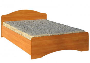 Кровать двойная 1600-1 без матраса (круглые спинки) Вишня Оксфорд в Олёкминске - olyokminsk.mebel54.com | фото