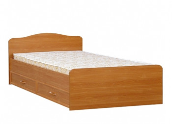 Кровать двойная с ящиками 1400-1 без матраса (круглые спинки) Вишня Оксфорд в Олёкминске - olyokminsk.mebel54.com | фото