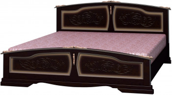 Кровать Елена из массива сосны 800*2000 Орех в Олёкминске - olyokminsk.mebel54.com | фото