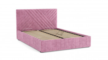 Кровать Гамма ш. 1400 (без основания для хранения) (велюр тенерифе розовый) в Олёкминске - olyokminsk.mebel54.com | фото
