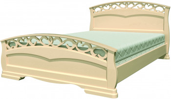 Кровать Грация-1 из массива сосны 1600*2000 Белый античный в Олёкминске - olyokminsk.mebel54.com | фото