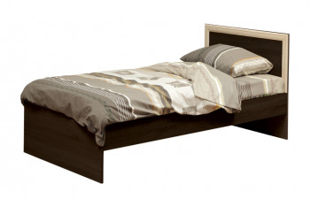 Кровать одинарная 21.55 (шир. 900) с настилом (венге/профиль дуб линдберг)/осн. в Олёкминске - olyokminsk.mebel54.com | фото