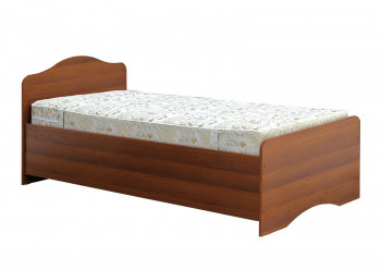Кровать одинарная 900-1 без матраса (круглые спинки) Орех Таволато в Олёкминске - olyokminsk.mebel54.com | фото
