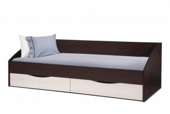 Кровать одинарная "Фея - 3" (симметричная) New (венге / вудлайн кремовый / ДВПО: белый) в Олёкминске - olyokminsk.mebel54.com | фото