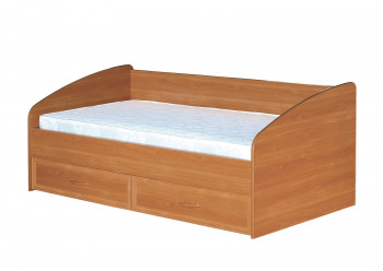 Кровать с ящиками с задней спинкой 900-1 без матраса Вишня Оксфорд в Олёкминске - olyokminsk.mebel54.com | фото