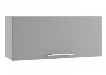 Квадро ПГ 800 шкаф верхний горизонтальный (Белый софт/корпус Серый) в Олёкминске - olyokminsk.mebel54.com | фото