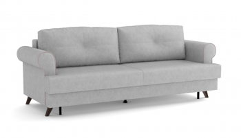 Оливер / диван - кровать 3-х местн. (еврокнижка) (велюр велутто серебряный 52 в Олёкминске - olyokminsk.mebel54.com | фото
