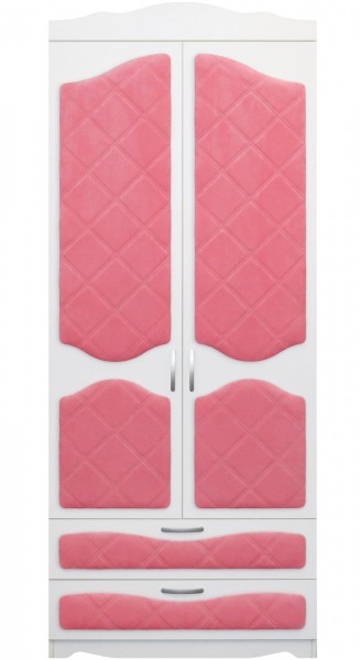Шкаф 2-х створчатый с ящиками серии Иллюзия 89 Розовый в Олёкминске - olyokminsk.mebel54.com | фото