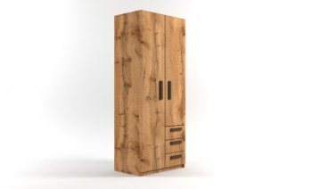 Шкаф 2-х створчатый с ящиками Шервуд (Дуб Вотан) в Олёкминске - olyokminsk.mebel54.com | фото