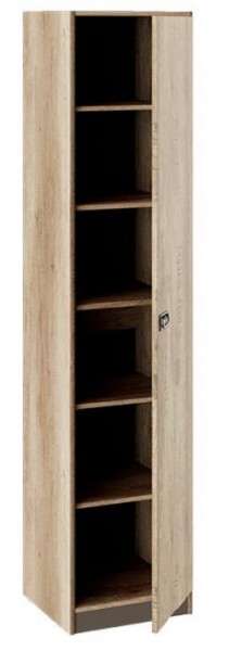 Шкаф для белья «Пилигрим» (Дуб Каньон светлый, Фон серый) в Олёкминске - olyokminsk.mebel54.com | фото
