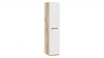 Шкаф для белья с 1-ой дверью «Фьюжн» Дуб Делано/Белый глянец в Олёкминске - olyokminsk.mebel54.com | фото