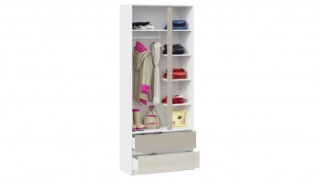Шкаф для одежды комбинированный «Сканди» Дуб Гарден/Белый/Глиняный серый в Олёкминске - olyokminsk.mebel54.com | фото