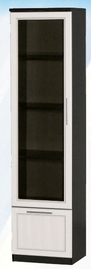 Шкаф средний с ящиком и стеклодверью ДЛЯ ГОСТИНОЙ ШСЯС-450 Венге/Дуб выбеленный в Олёкминске - olyokminsk.mebel54.com | фото
