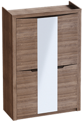 Шкаф трехдверный Соренто Дуб стирлинг/Кофе структурный матовый в Олёкминске - olyokminsk.mebel54.com | фото