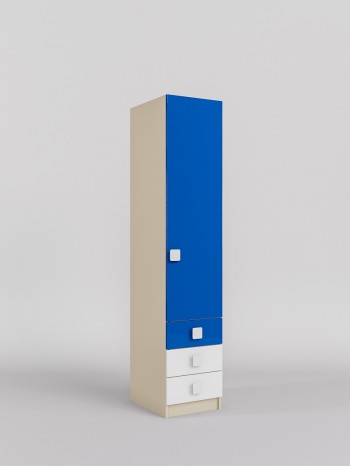 Шкаф угловой (секция с ящиками) Скай люкс (Синий/Белый/корпус Клен) в Олёкминске - olyokminsk.mebel54.com | фото