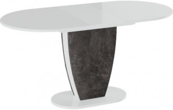 Стол обеденный «Монреаль» Тип 1 (Белый глянец/Моод темный) в Олёкминске - olyokminsk.mebel54.com | фото