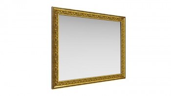 Зеркало навесное "Айрум"/(дуб кальяри / профиль: золото с орнаментом) в Олёкминске - olyokminsk.mebel54.com | фото
